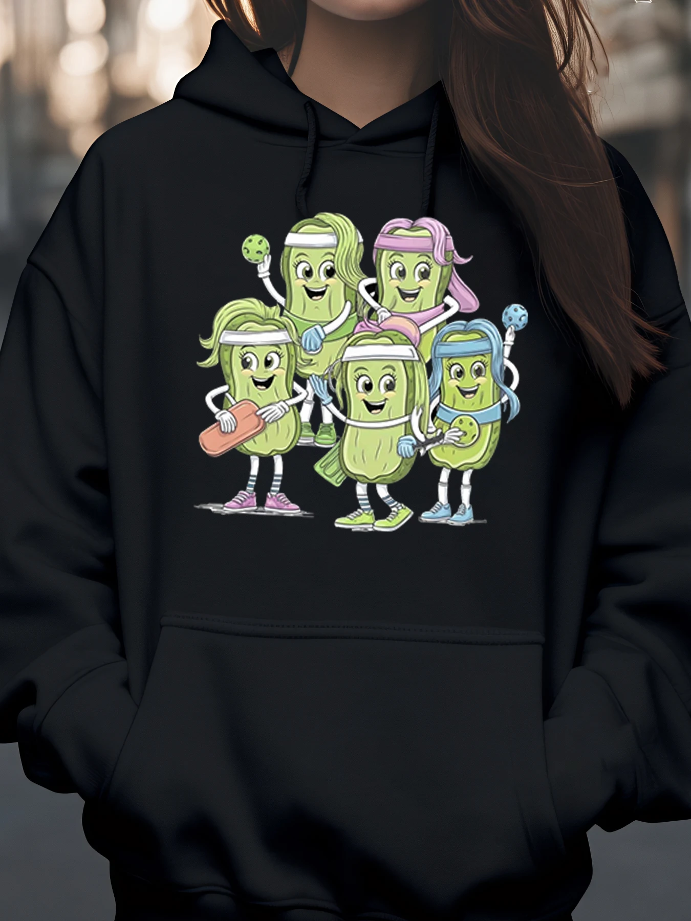 

Толстовка с принтом для тренировок огурца, костюм на Хэллоуин, праздничная одежда унисекс