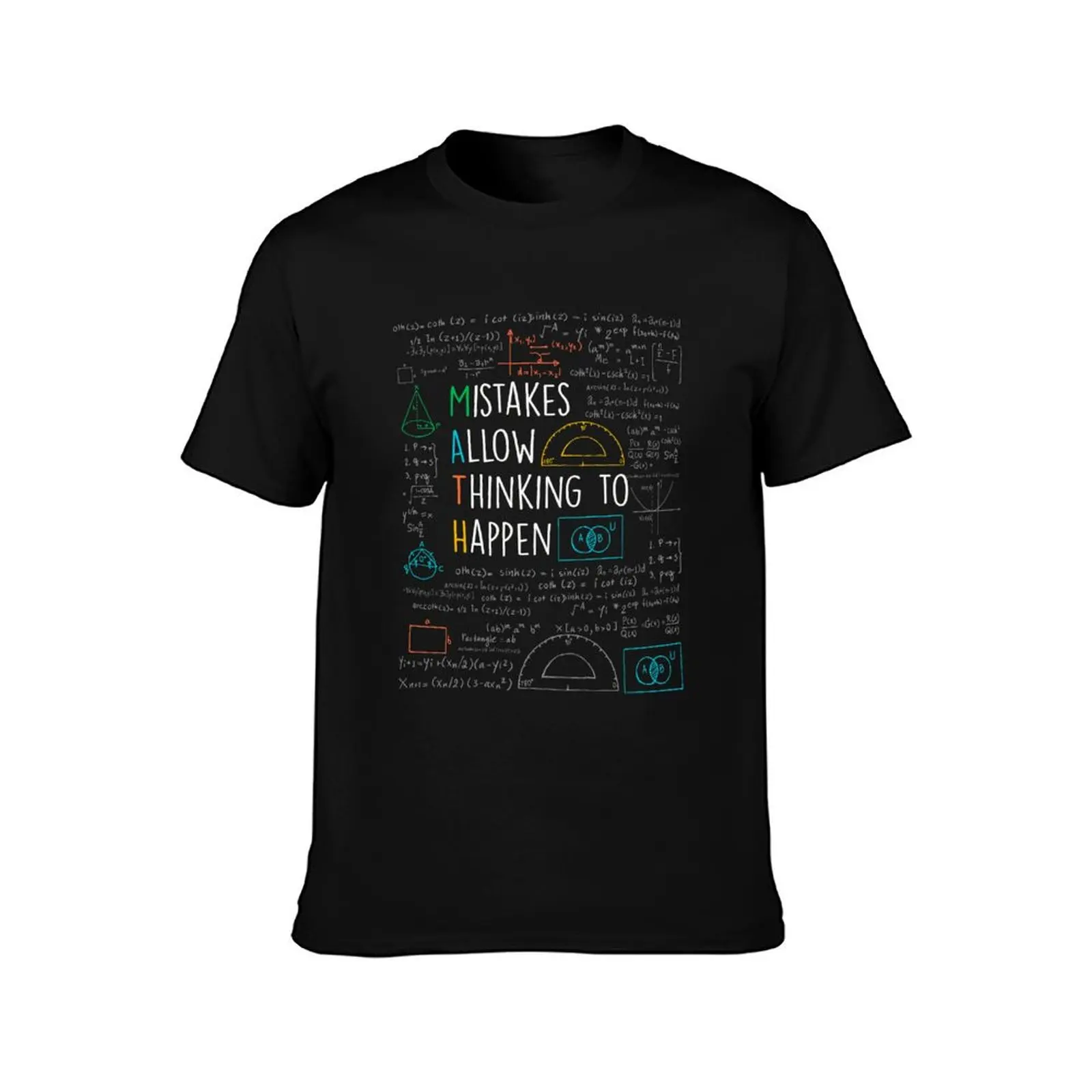 Mistakes Allow Thinking to Happen - Math Teacher Quotes Funny maths T-Shirt Fitness Quick Dry Short Sleeve Top T-Shirt
