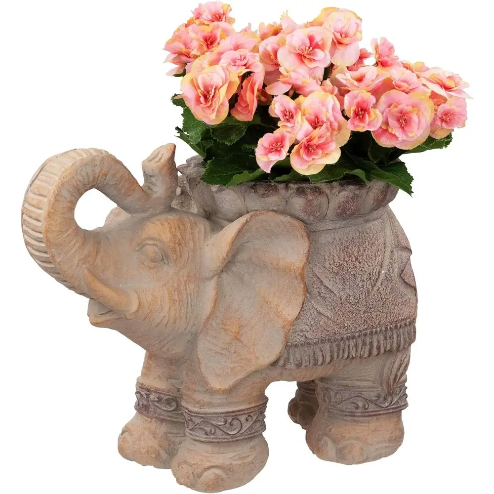 

Уличный кашпо в форме слона, высота 13,75 дюйма
