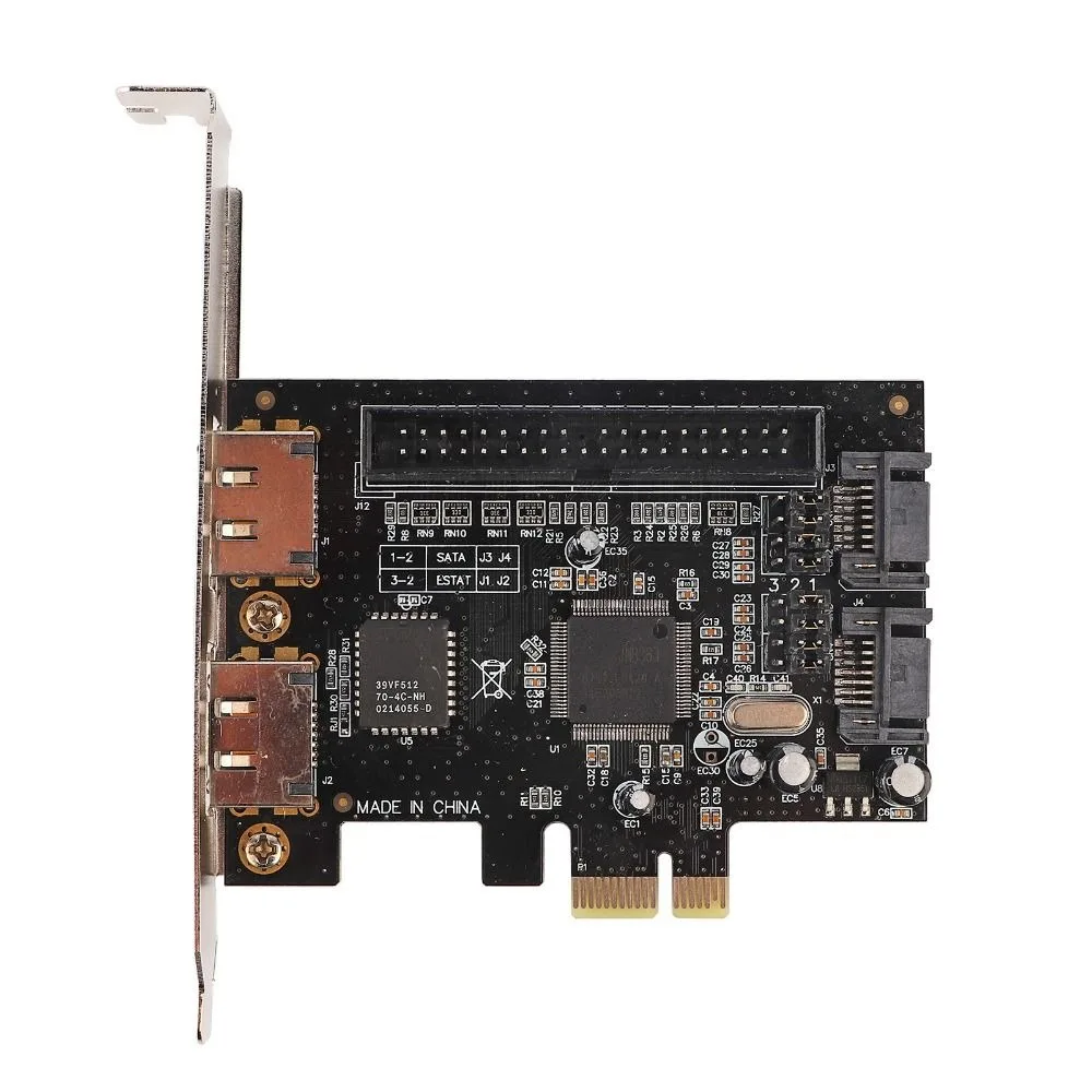 

Practical 2 Port PCIe Adapter Card 3Gb/s with Driver CD PCIe To SATAs Adapter PCIe To ESATA Adapter PC Upgrad