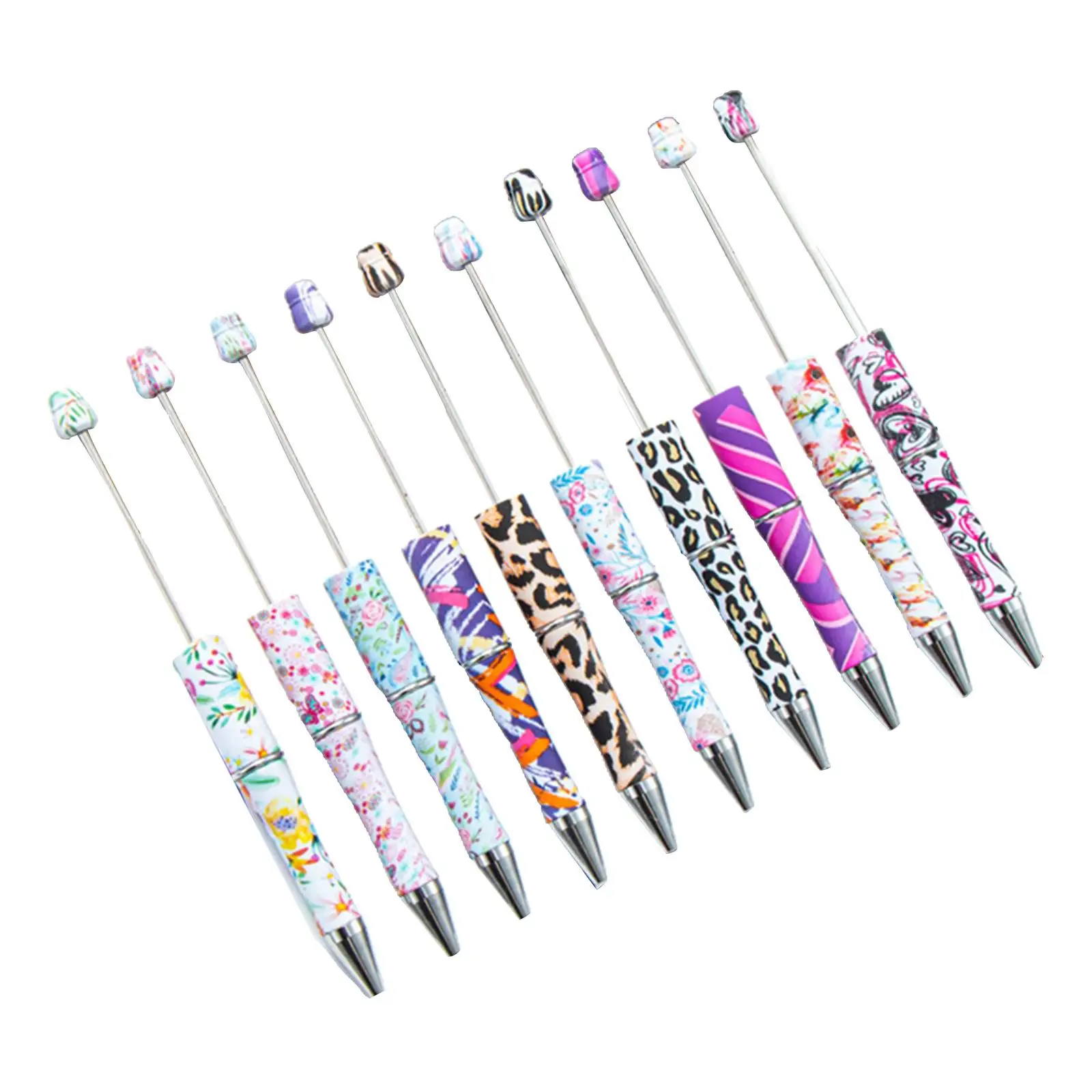 10Pcs Beaded Pen Beaded Ballpoint Pen Bead Pen for Exam Classroom Writing