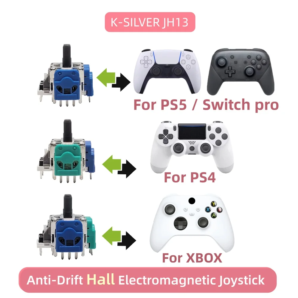 

2/4/10 шт. джойстик с электромагнитным датчиком Холла для геймпада PS5, 3D аналоговый стик, сенсорный модуль для PS4, Xbox One, контроллер SN pro