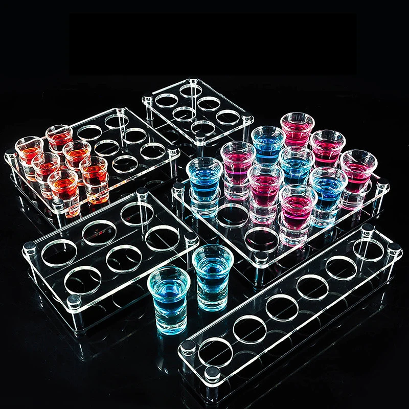 

Acrylic Bullet Wine Glass Storage Rack 6/12/24 Hole KTV Bar Party Banquet Wedding For Wine Glass Organization Display Stand