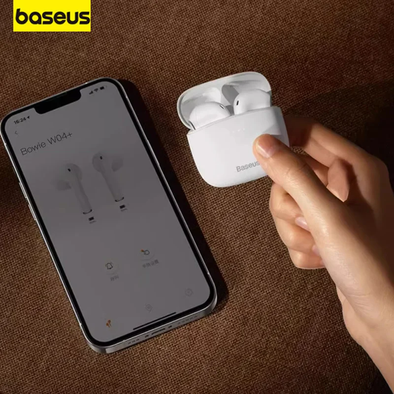 

Беспроводные наушники Baseus W04 Pro, наушники-вкладыши с поддержкой Bluetooth, с длительным временем работы от батареи, с шумоподавлением, для iPhone, Huawei, Xiaomi