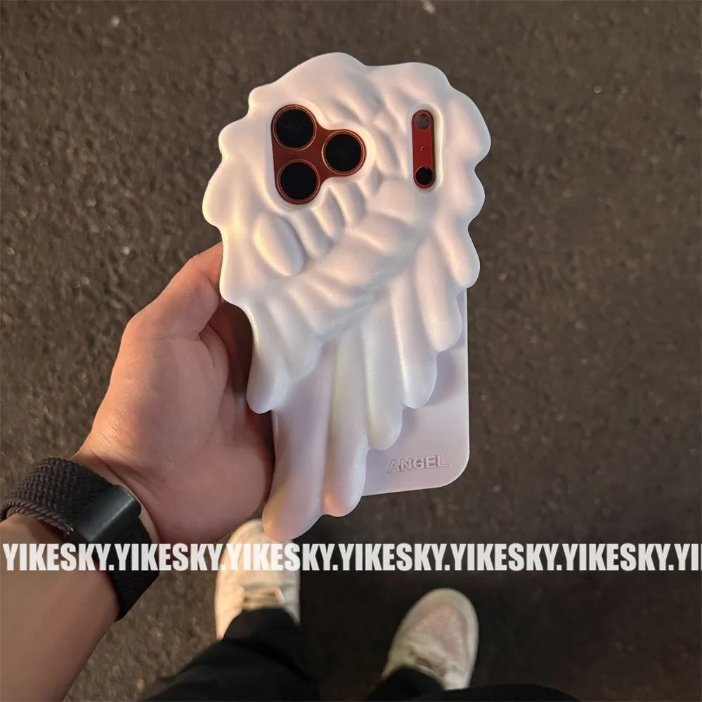 

Трехмерные мультяшные крылья ангела, подходящие для чехла iPhone, силиконовый материал.