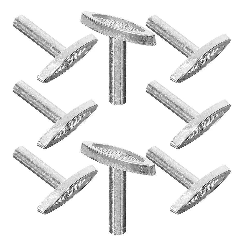 8Pcs Mechanical Music Box Winder Kit Standard Winding Knob Handle DIY Movement Parts for Wind Up Jewelry Box Snow Globe