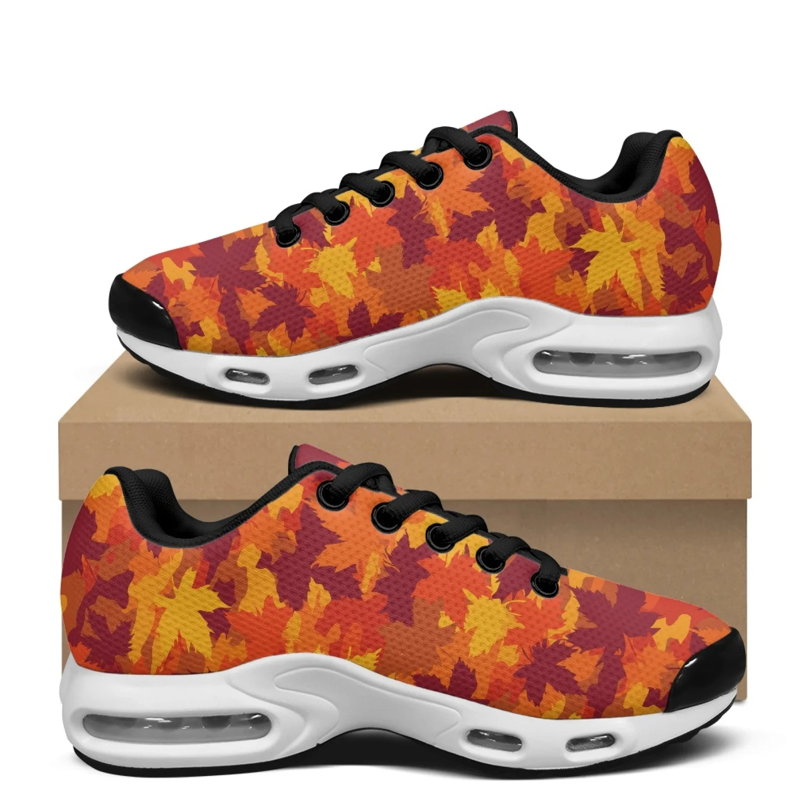 PENSTROLL Modern Men's Air Cushion Shoes Breathable Shock-Absorbing Running Sneakers for Casual Mens Maple Leaf