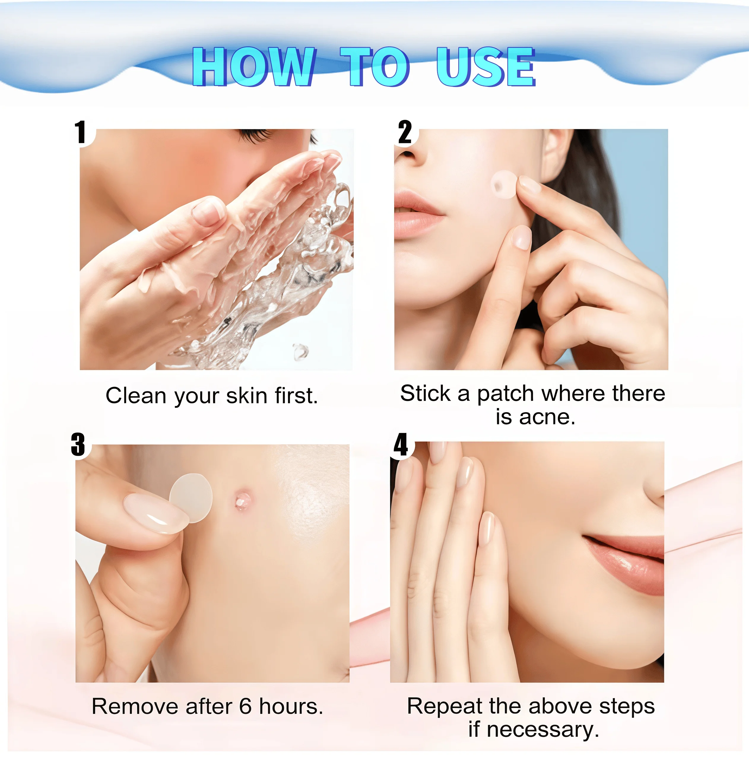 رقع حب الشباب تحت المكياج - ملصقات غروانية مائية غير مرئية حقًا لحماية العيوب طوال اليوم.