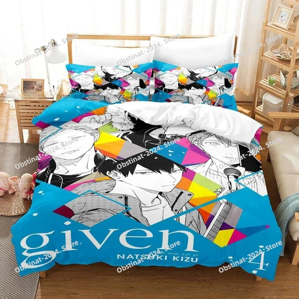 

3d Print Anime Given Bedding Set Printed Duvet Cover Sheet Pillowcase Bed Soft Quilt Cover Full Queen King Size Home Textiles