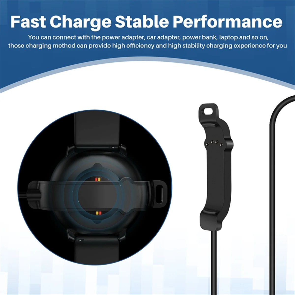 

Зарядное устройство для умных часов A02R для часов Polar Unite Fitness — USB-кабель для зарядки 3,3 фута 100 см — аксессуары для умных часов для фитнеса