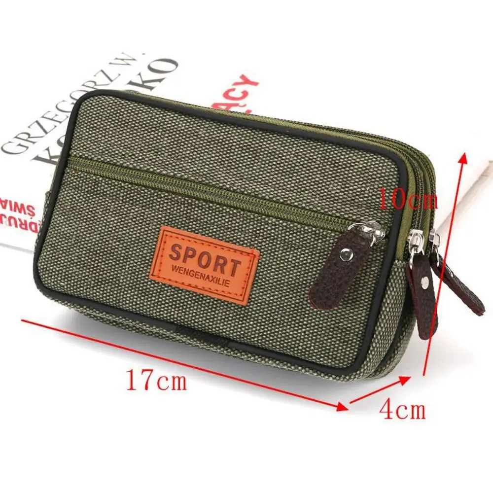 Sacs pour téléphone portable Double couche, en Nylon, Style Vertical, ceinture, sac de taille, Style Horizontal, bouton-pression, porte-monnaie pour téléphone portable