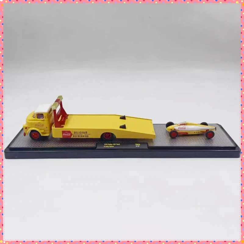 M2 Machines 1: 64 Scale Truck Trailer Set Alloy Car Model Ornament Souvenir Display Collection Hobby Gift