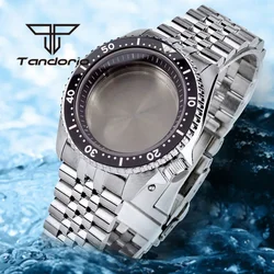 Stainless Steel 41mm 200m Dive Watch Case with Steel Bracelet Sapphire Glass 120 Clicks Rotating Bezel Fit NH35 NH36 Movement