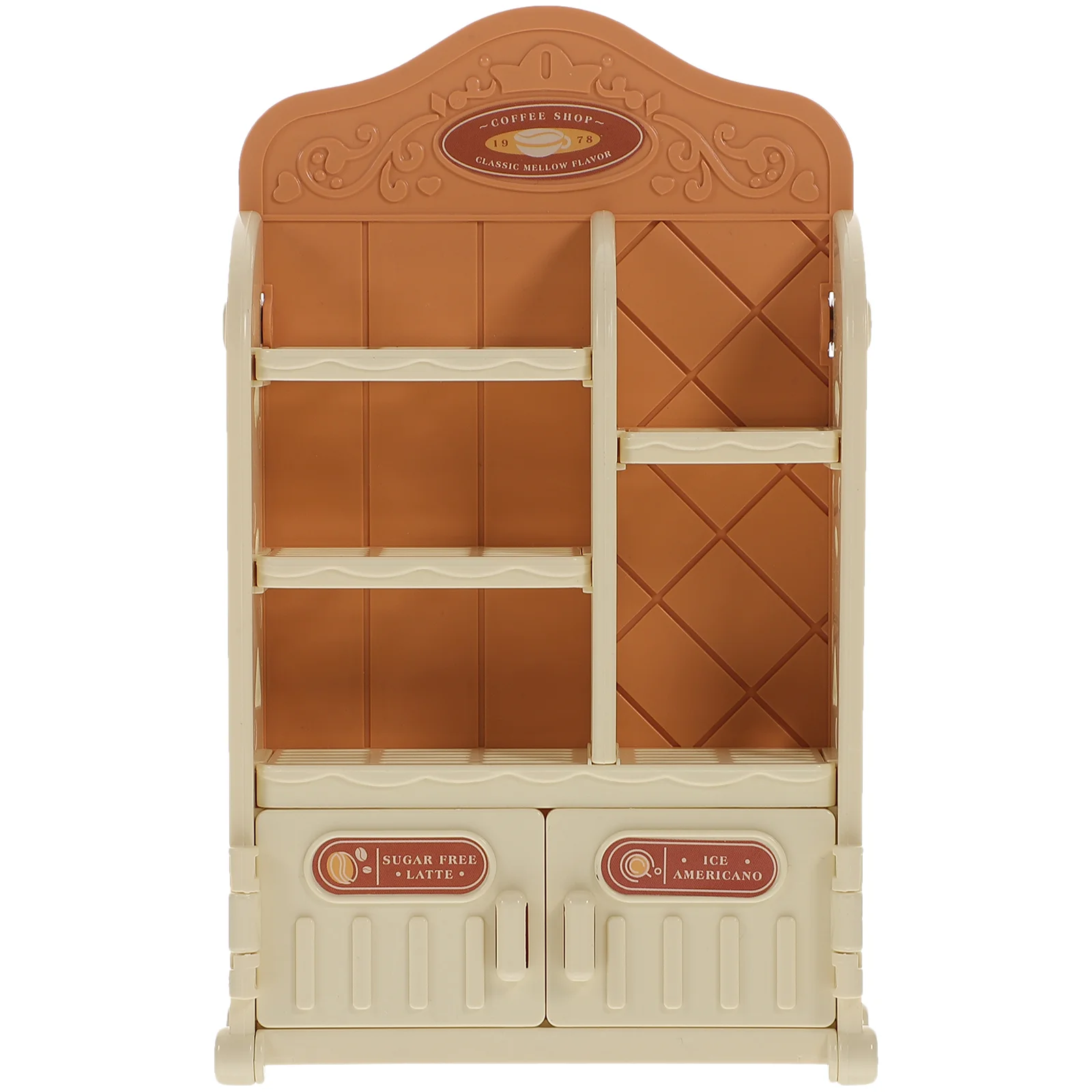 Simulation Dining Rack Model Mini House Decor Storage Stand Shelving Household Miniature Plastic Child Models