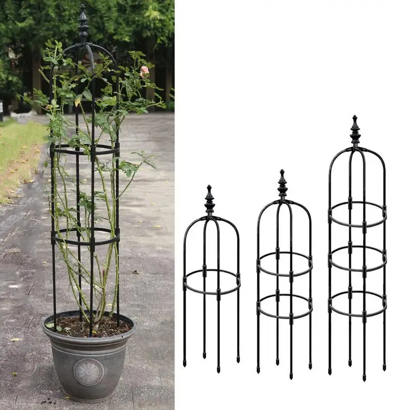 

Climbing Rose Trellis Metal Indoor Vine Supports Plant Tower Home Decor For Lawn Porch Balcony Garden Patio For Vegetables Ivy