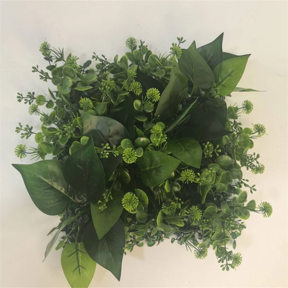 

25*25cm Simulated Plant Wall Panel Home Decoration Artificial Grass Wall Artificial Grass Wall Green Lawn Wall