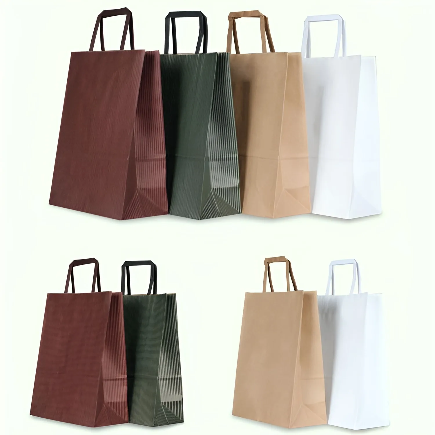 10pcs Portable Kraft Paper Bag Candy Tote Bag Wedding Favors Box Package Birthday Party Decoration Gift Bag