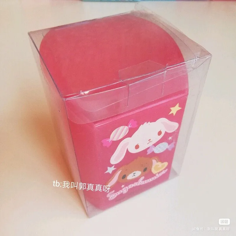 Cute Kawaii Sugarbunnies Pen Holder Cartoon Anime Pen Case Container Pink PVC Makeup Brush Pot School Stationery