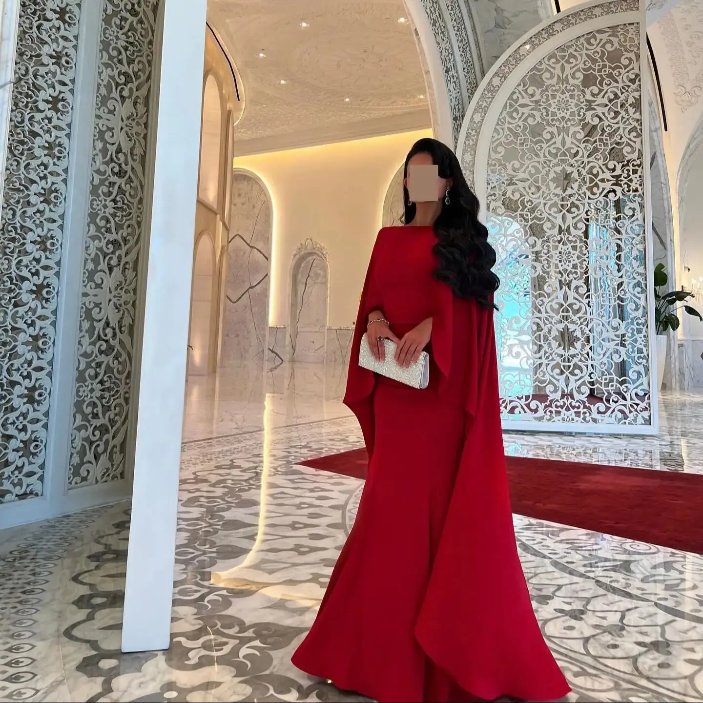 

Adeli Saudi Arabia Elegant Red Prom Gown Women Mermaid Party Evening Dress Floor Length Special Occasion Dresses customized 2025