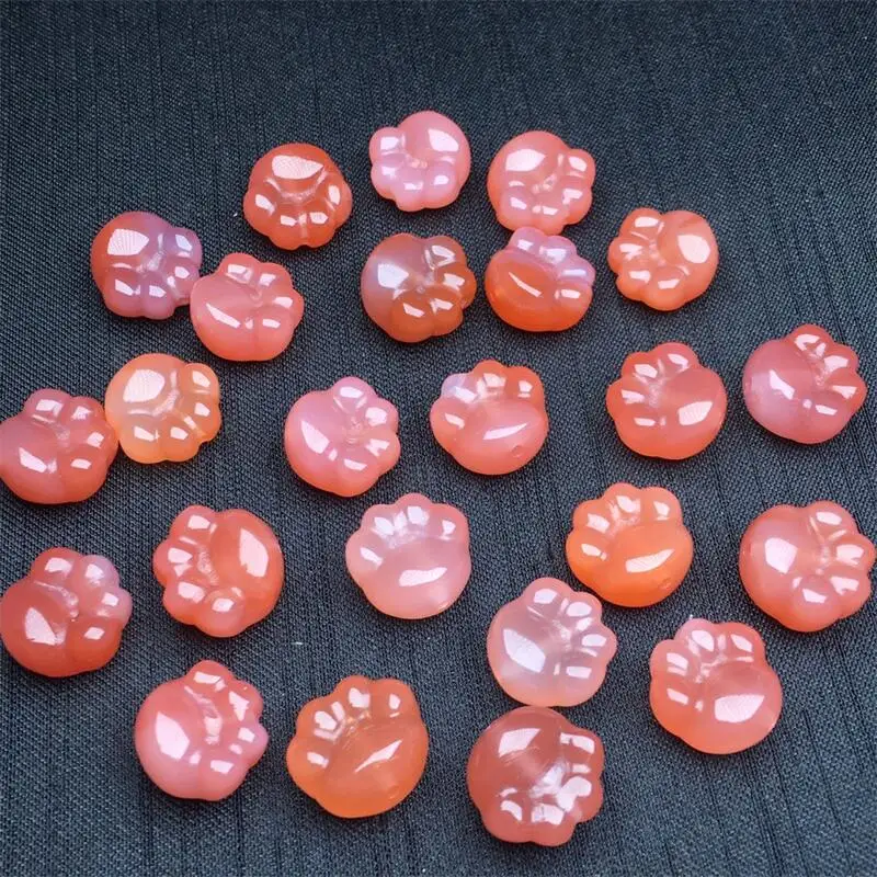 Ágata Rosa Natural Garras Escultura, Cura Reiki com Buraco, Moda Gemstone, Presente Da Jóia, 5Pcs