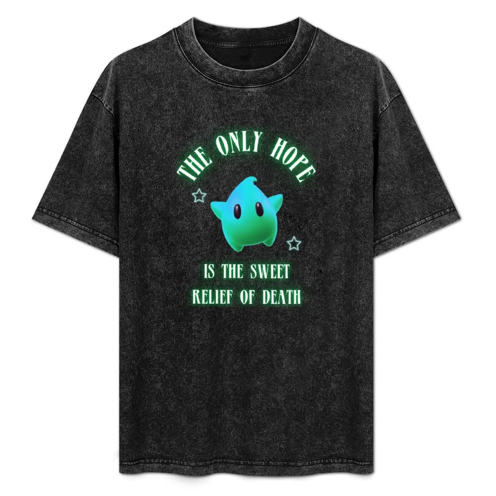 

Lumalee, the only hope is the sweet relief of death T-Shirt Minimalist Casual Short Sleeve Top