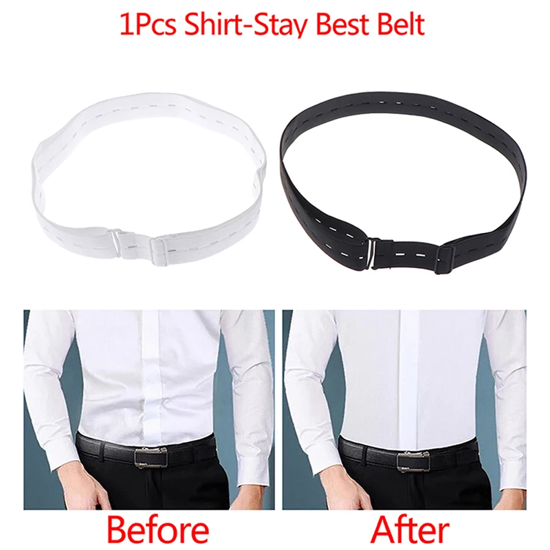 

1X Adjustable Belt Shirt Non-Slip Wrinkle-Proof Shirt Holder Straps Locking Belt