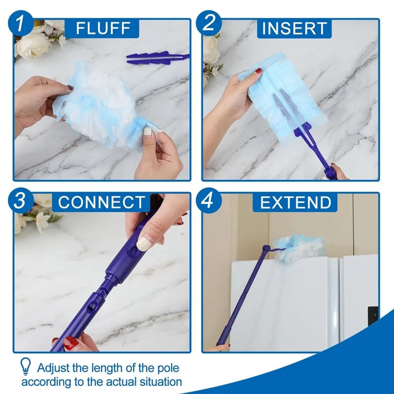 A40Z-Duster Refills, Disposable Duster Refills Compatible For Swiffer Duster