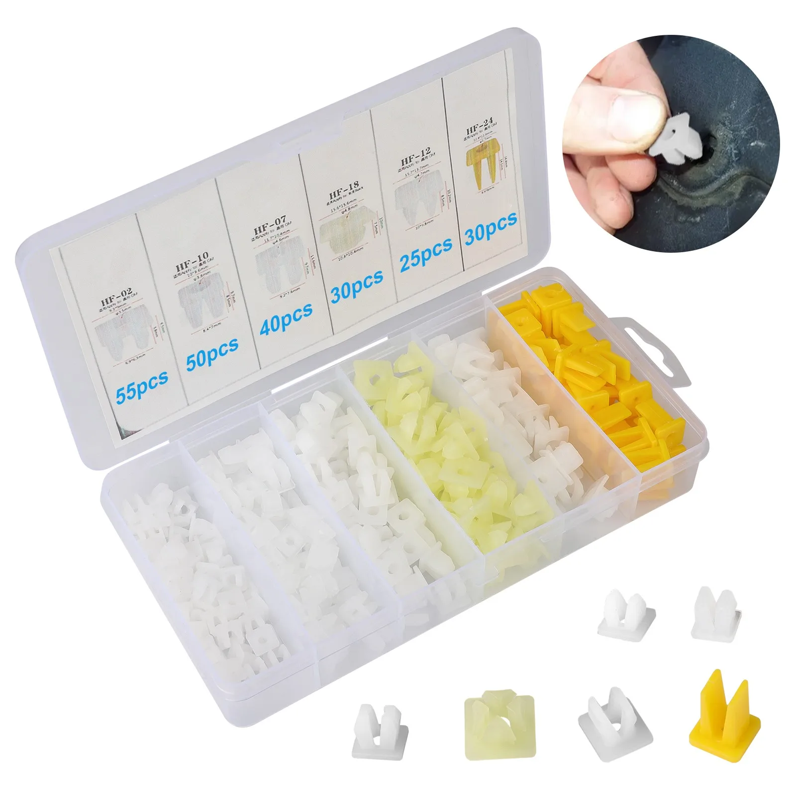 230PCS Universal Car Push Retainer Self-Tapping Screw Fixing Clips Fasteners Set