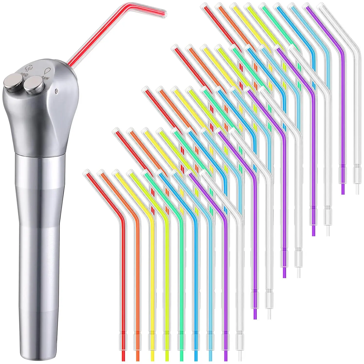 

Одноразовые насадки для стоматологических шприцев (воздух/вода), разноцветные тройные коннекторы для чистки полости рта (2000 шт.)