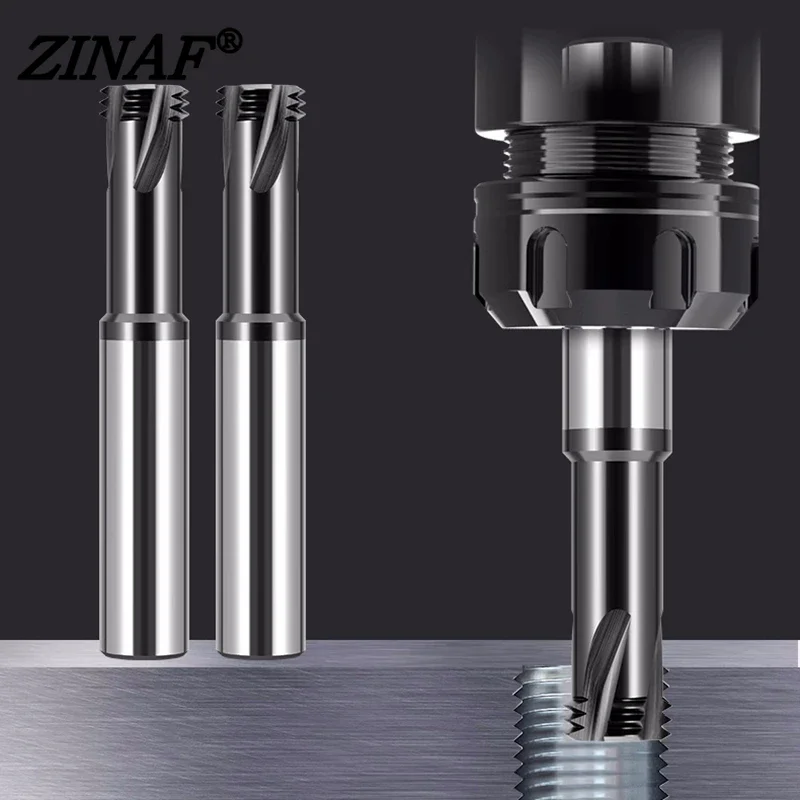 3 Tooth Three tooth thread milling cutter M1 M1.2 M1.6 M1.8 M2 M3 M4 M5 M6 M8 M10 M12 CNC mills Cutter Machine Solid Carbide