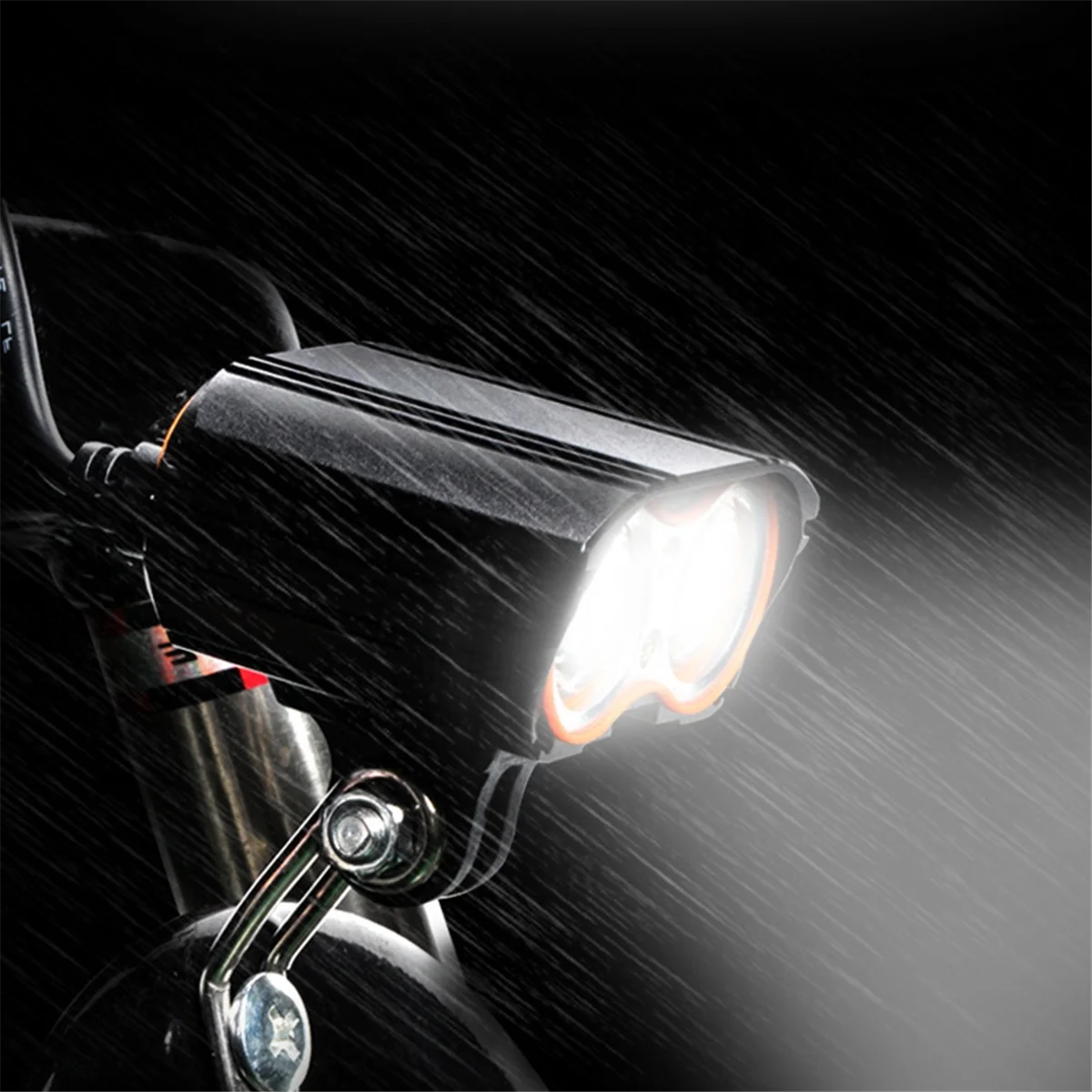 

Mountain Bike Headlight 5V-48V Waterproof Aluminum Alloy Scooter Front Lights Lamp Night Warning Floodlight USB-ABFB