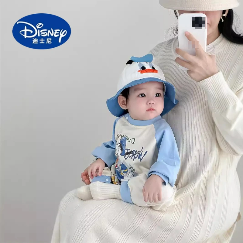 

Disney 2025 Trendy Cartoon Baby Bodysuit Soft Cotton Newborn Skin Friendly Unisex Romper