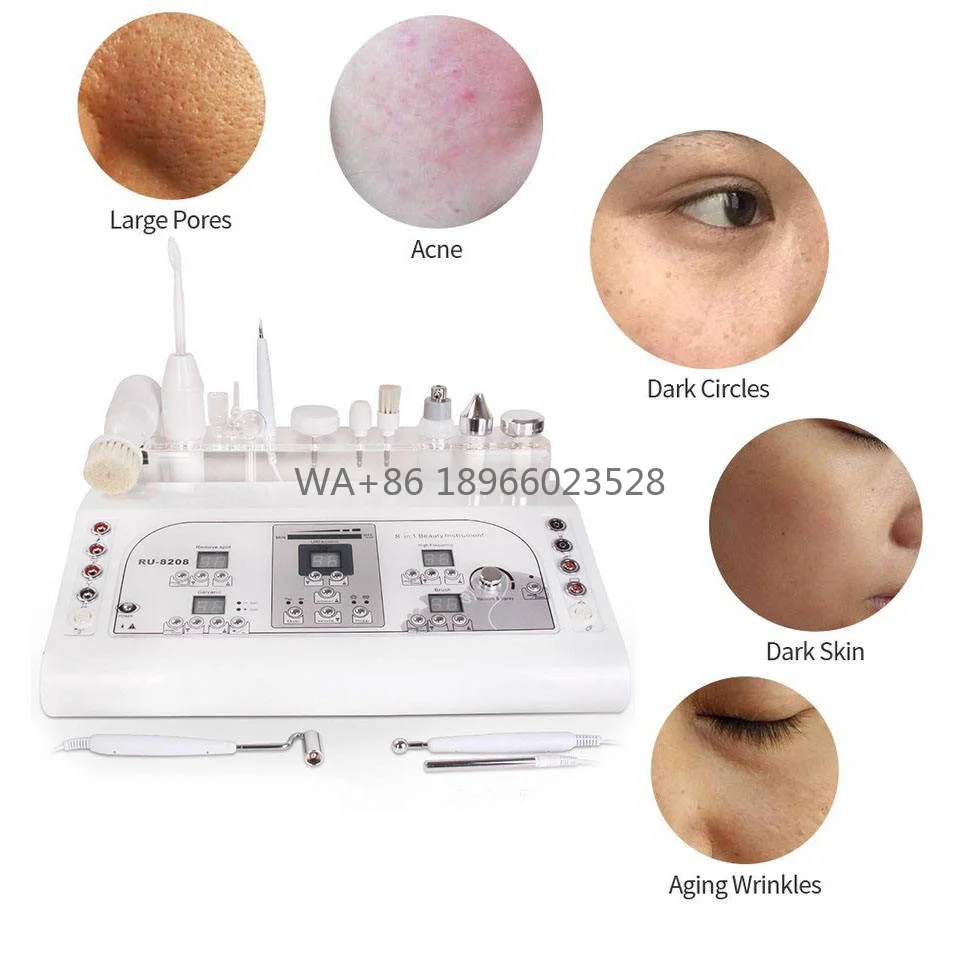 Portable 8‑in‑1 Spray Beauty Instrument With Vacuum Micro‑Current & U Massage