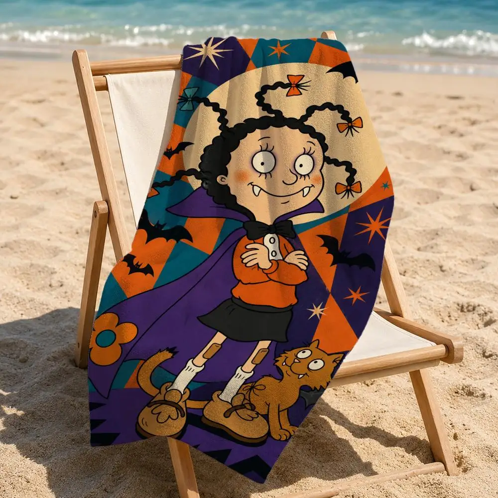 Cartoon Mona the Vampire Towel Towel beach towel, quick drying absorbent bath towel for Swim,Gym,Camping,Outdoor hot