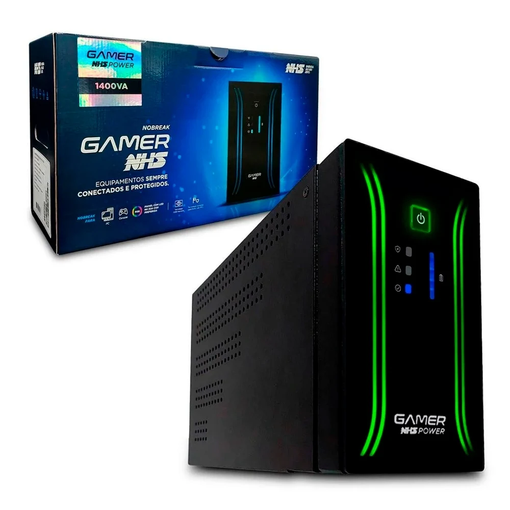 Nobreak NHS Gamer Power Senoidal 91.G0.014000 مدخلات بيفولت مخرج 120 فولت (2bat.9Ah/Prot.Eth/USB) #1