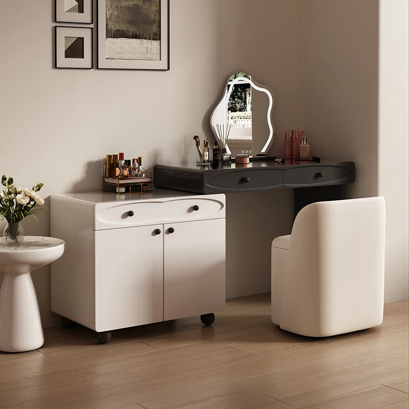 Simple Luxury Vanity Table With Chair Nordic Trendy Modern Vanity Table With Mirror Tocador De Maquillaje Bedroom Furniture