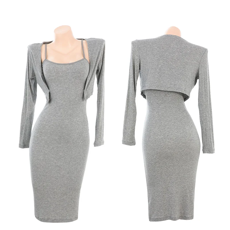 

Gentle Wife Low Collar Slash Neck Long Sleeve T Shirt Dress Package Hip Sexy Sexy Pure Desire Temptation Dress Elegant