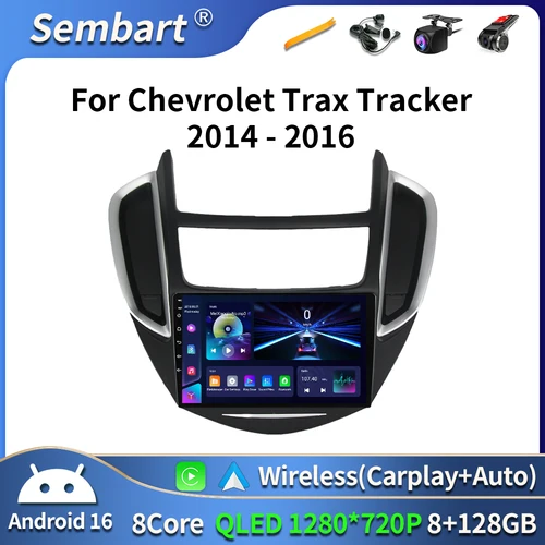 Imagen 1 del producto Para Chevrolet Tracker 3 TRAX 2013 - 2016 Android Auto reproductor Multimedia para coche Radio GPS Video navegación pantalla Carplay No 2din