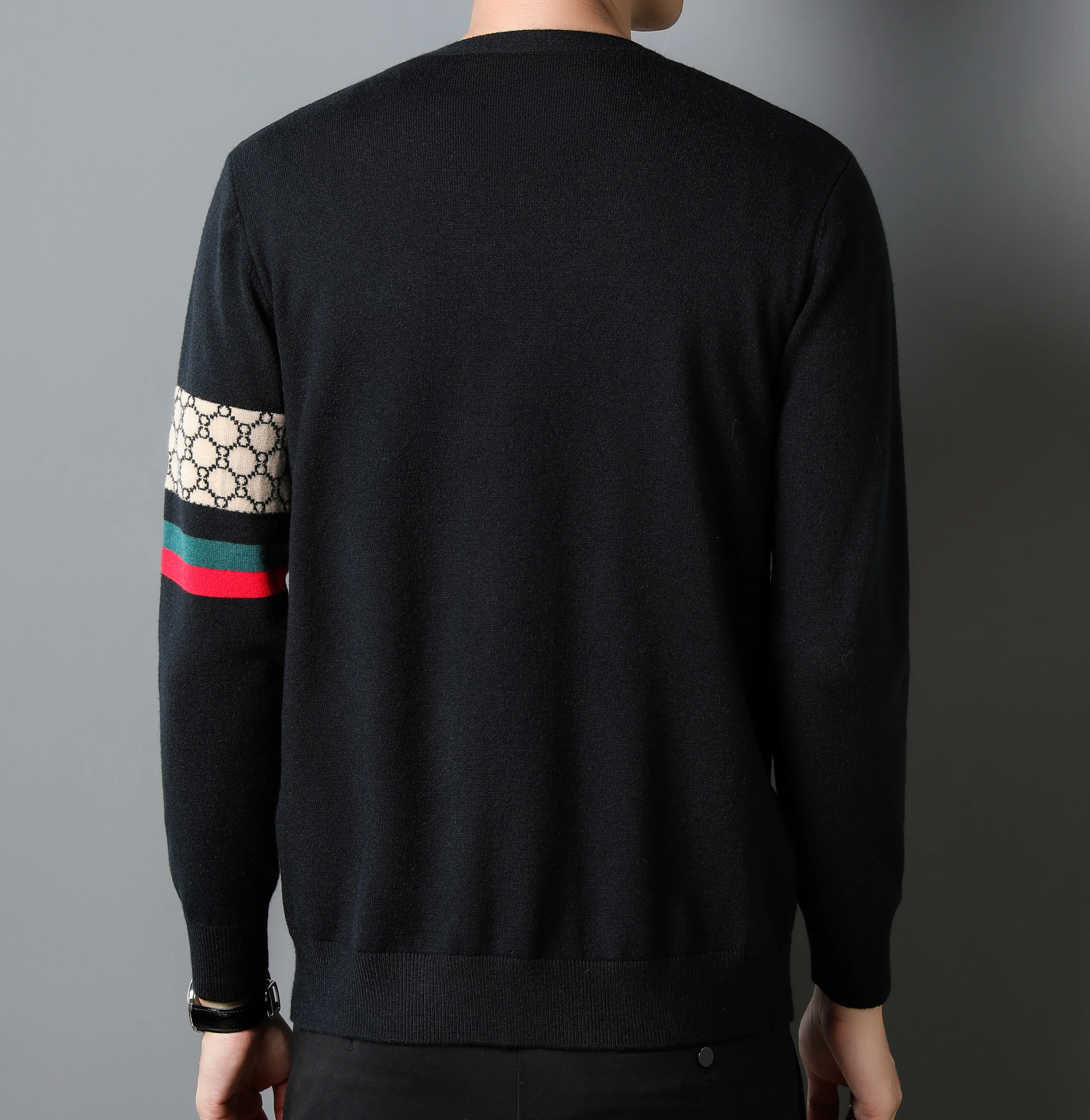 Luxury Little Bee Embroidered Sweater Cardigan Men's Spring Autumn New Style Casual Fashion Shawl High end Brand Knitted coat