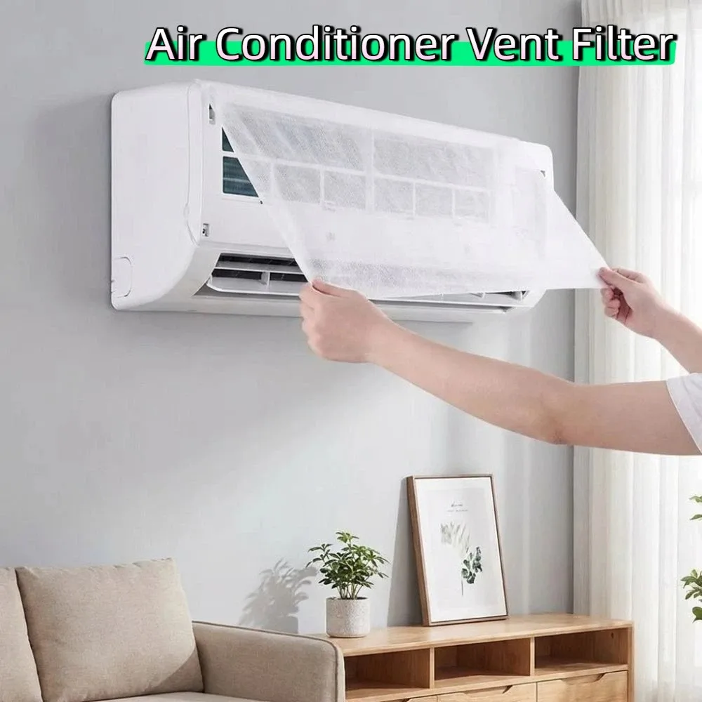 

38PCS/Bag Disposable Air Conditioner Vent Filter Ultra-Thin Cuttable Design Anti-Dust Filter Paper Washable DIY