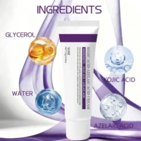 Crème pour le visage à 15 % d'acide azélaïque, essence hydratante en profondeur, absorption rapide, douce et respectueuse de la peau. Les ingrédients incluent de l'acide kojique, de la niacinamide, de l'acide azélaïque 3