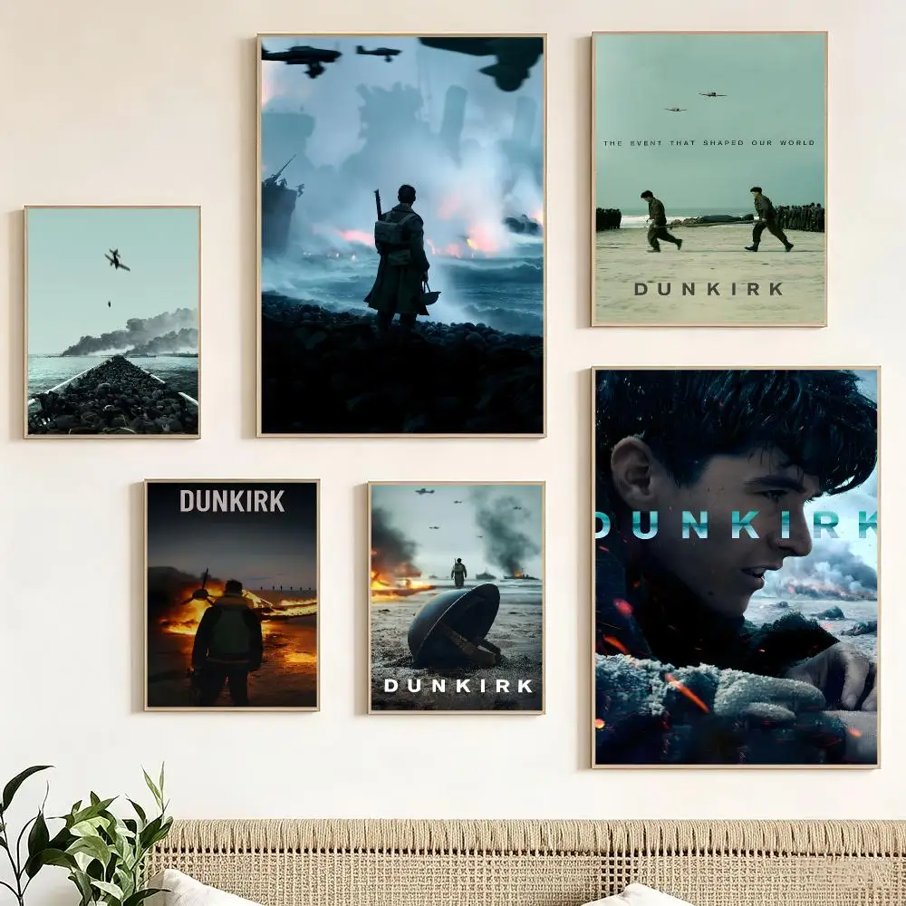 Classic Movie D-Dunkirk Poster impermeable para el hogar sala de estar dormitorio bar decoracion estetica