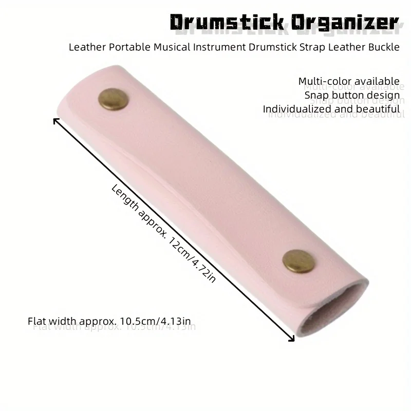 PU Leather Drum Stick Storage Bag Percussive Wearable Drumstick Holder Holster Shelf Drum Mallets Stick Musical Instrument Bag