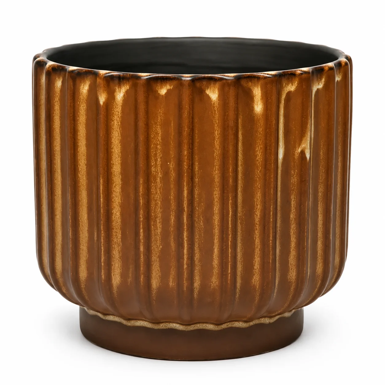 Paul Planter, 6 Inch Copper‑Tone Ceramic Flower Pot Modern Decorative Indoor Planter for Succulents Houseplants Home Desk Decor