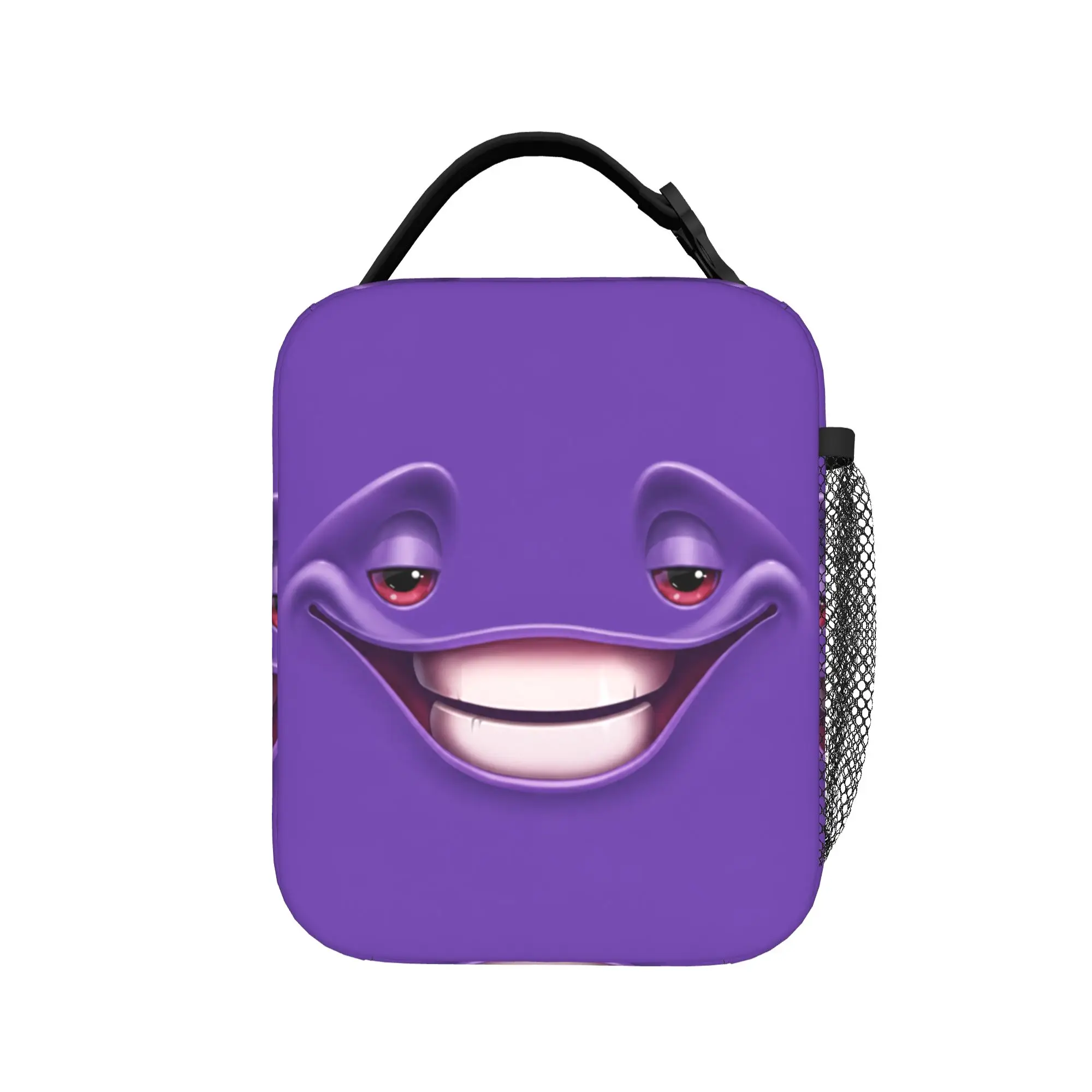 Funny Expression Face Silly Smile Mischievous Grin Meme Insulated Lunch Bag Large  Meal Container Bag Tote Lunch Box Bento Pouch
