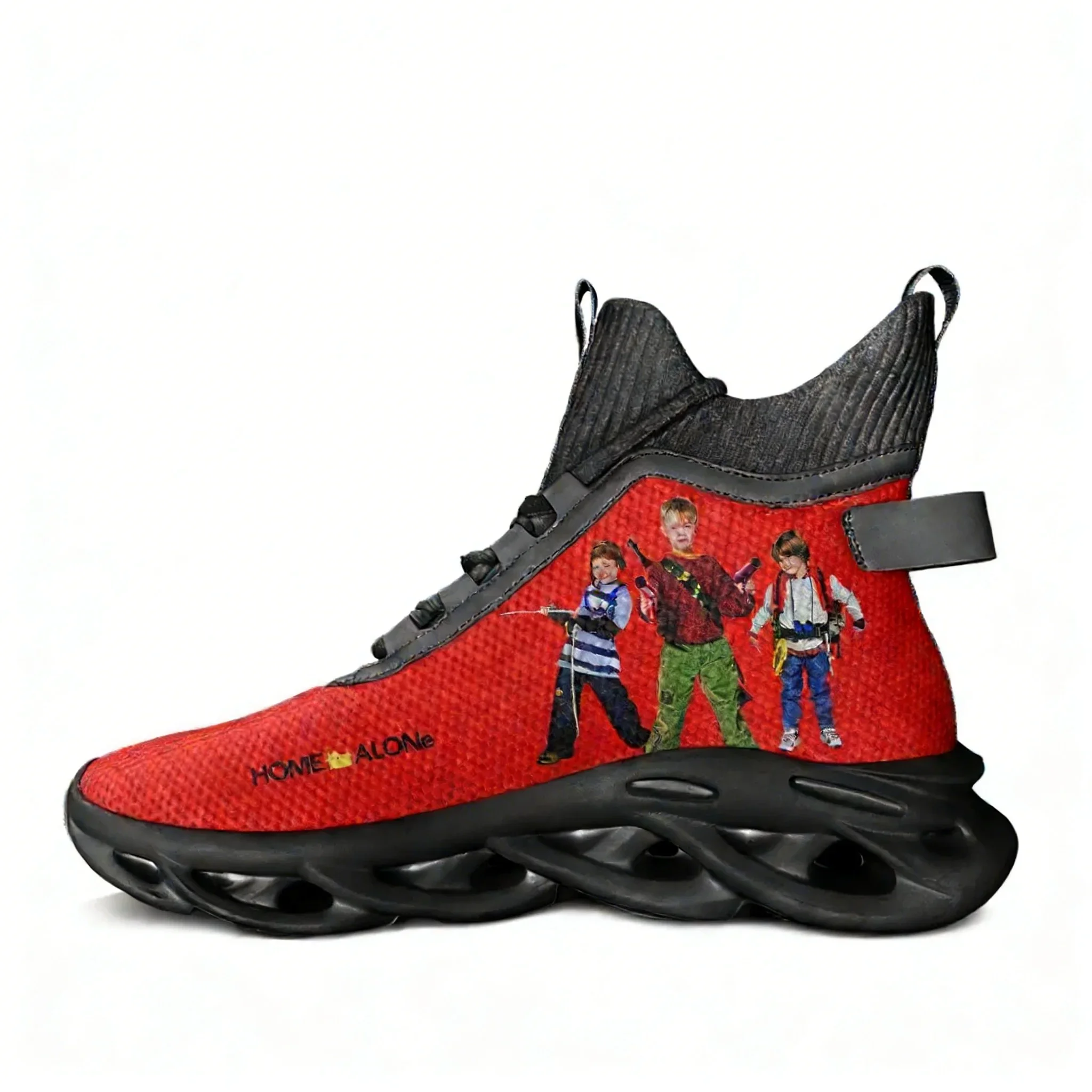 

Кроссовки Home Alone High Top Flats для мужчин и женщин, спортивная обувь для бега, высококачественные модные кроссовки на шнуровке, сетчатая обувь, индивидуальный дизайн.