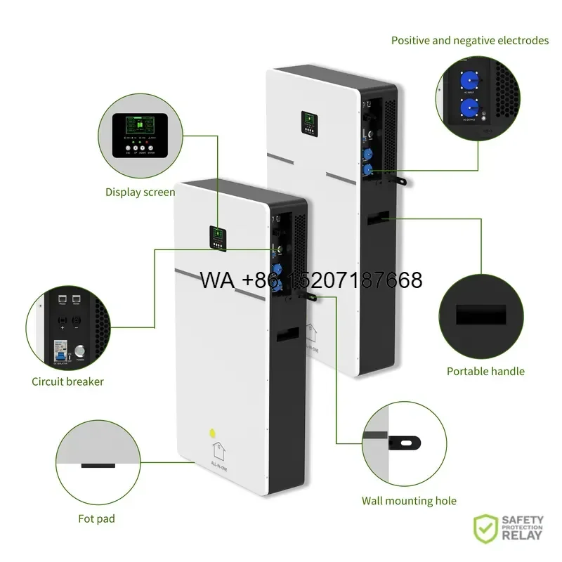 Wmwmnu for All in One Stacked LiFePO4 Battery Solar Energy Storage Power System Wall Mounted Home 51.2V 10KW 15kWh 20kWh