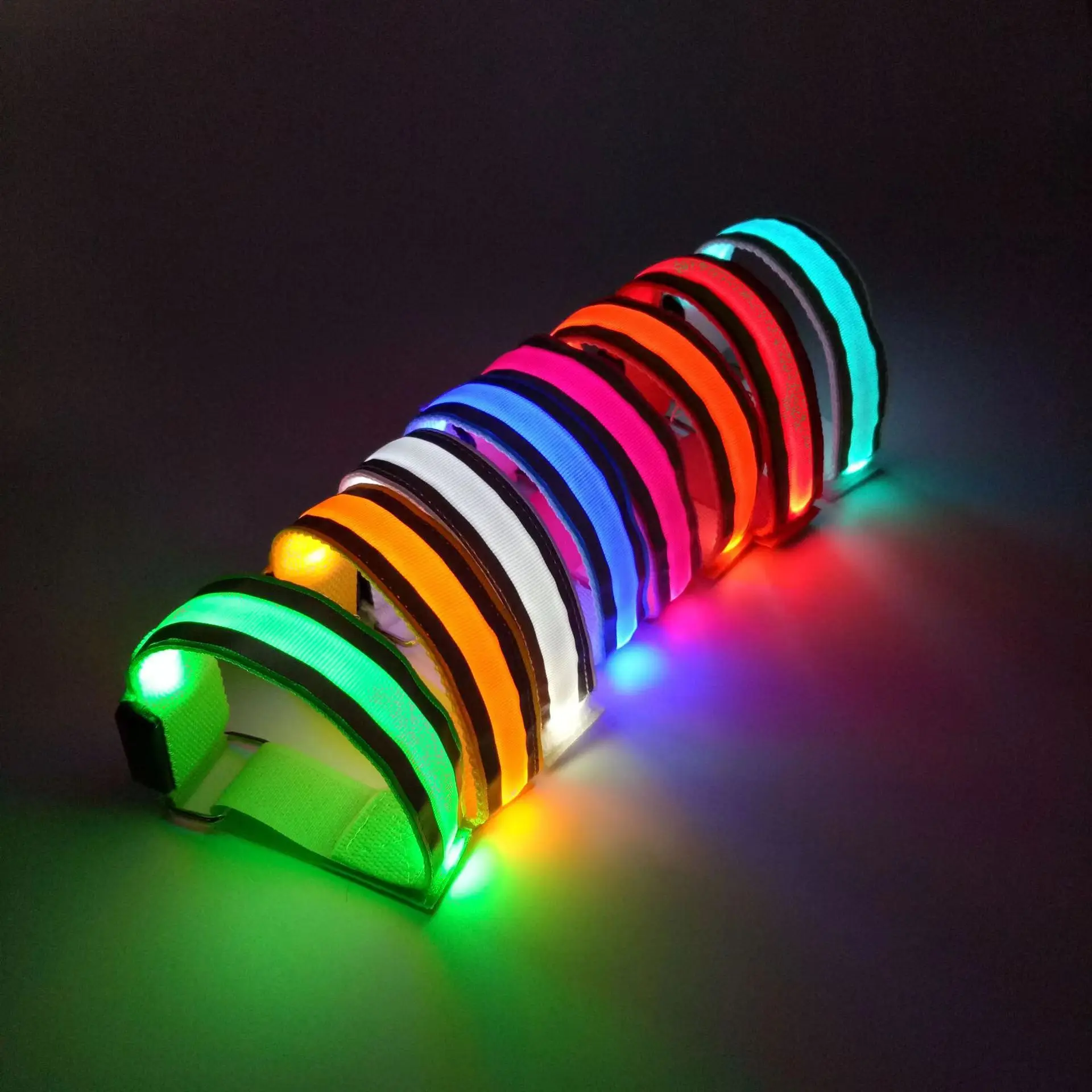 Night Running fluorescent wristband LED running light Cycling light wristband reflective armband Fluorescent wristband Light ban