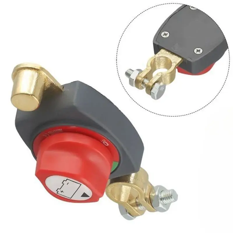 AEE5-12V-48V Universal Battery Power Disconnect Switch [Pure Copper] Power Cut-Off Switch For RV Marine Boat