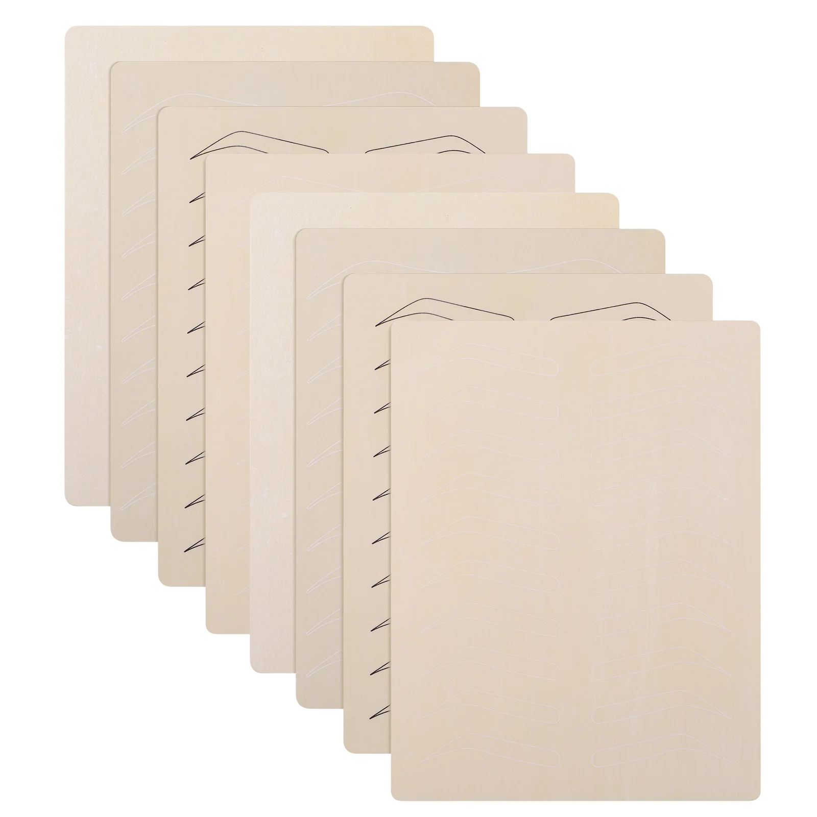 

8Pcs Microblading Practice Skin Sheets Premium Double Sided No Ink Eyebrow Tattooing Supplies Easy to Work on Realistic Texture